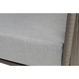 Диван 4SIS Багамы 3-местный, каркас бежево-серый муар, роуп серо-коричневый, ткань светло-серая для дачи Диван 4SIS Багамы 3-местный, каркас бежево-серый муар, роуп серо-коричневый, ткань светло-серая, садовая мебель