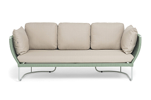 Диван 4SIS Фиджи 3-местный, каркас светло-серый муар, роуп зеленый, ткань Mossle бежевая для дачи Диван 4SIS Фиджи 3-местный, каркас светло-серый муар, роуп зеленый, ткань Mossle бежевая, садовая мебель