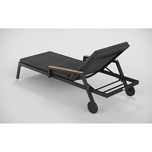 Шезлонг Gardenini Premium Sogno S Карбон / Темно-серый для дачи Шезлонг Gardenini Premium Sogno S Карбон / Темно-серый, садовая мебель