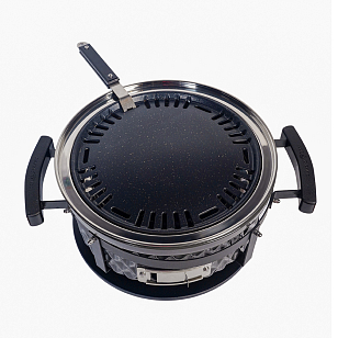 Настольный керамический гриль Diamond Egg Tabletop Grill Цвет: серый для приготовления пищи Настольный керамический гриль Diamond Egg Tabletop Grill Цвет: серый для сада