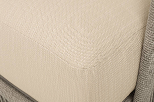 Диван 4SIS трехместный Альбано, светло-серый муар, роуп серый меланж, ткань Mossle светло-бежевая для дачи Диван 4SIS трехместный Альбано, светло-серый муар, роуп серый меланж, ткань Mossle светло-бежевая, садовая мебель