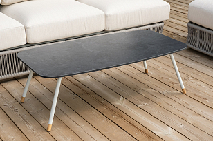 Лаунж-зона 4SIS Альбано 5-местная, 5-местная плетеная из роупа (веревки), каркас алюминиевый светло-серый, роуп серый меланж для дачи Лаунж-зона 4SIS Альбано 5-местная, 5-местная плетеная из роупа (веревки), каркас алюминиевый светло-серый, роуп серый меланж, садовая мебель