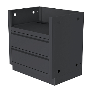 Тумба-основание гриля Bull Bison c 2-мя выдвижными ящиками Черная для приготовления пищи Тумба-основание гриля Bull Bison c 2-мя выдвижными ящиками Черная для сада