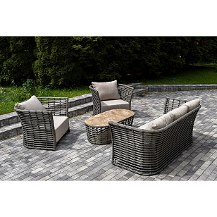 Лаунж-зона 4SIS Валенсия, цвет серый для дачи Лаунж-зона 4SIS Валенсия, цвет серый, садовая мебель