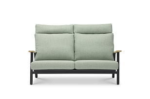 Диван двухместный с подушками Brafritid Malmo антрацит, мята для дачи Диван двухместный с подушками Brafritid Malmo антрацит, мята, садовая мебель