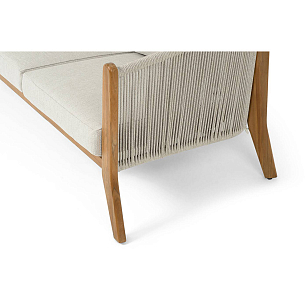 Диван 4SIS Сидней 3-местный, каркас бежевый, роуп бежевый, ткань бежевая для дачи Диван 4SIS Сидней 3-местный, каркас бежевый, роуп бежевый, ткань бежевая, садовая мебель