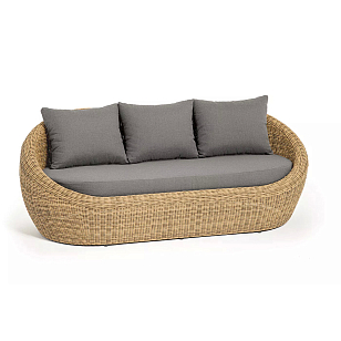 Диван трехместный 4SIS Барселона Цвет: соломенный для дачи Диван трехместный 4SIS Барселона Цвет: соломенный, садовая мебель