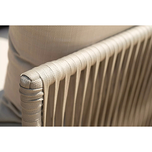 Лаунж-зона 4SIS Форли 4-местная, каркас светло-серый, роуп серо-коричневый для дачи Лаунж-зона 4SIS Форли 4-местная, каркас светло-серый, роуп серо-коричневый, садовая мебель