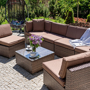 Комплект мебели из искусственного ротанга Lite Mia Brown для дачи Комплект мебели из искусственного ротанга Lite Mia Brown, садовая мебель