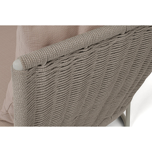 Диван 4SIS Фиджи 3-местный, каркас светло-серый муар, роуп серый меланж, ткань Mossle бежевая для дачи Диван 4SIS Фиджи 3-местный, каркас светло-серый муар, роуп серый меланж, ткань Mossle бежевая, садовая мебель