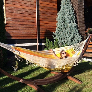 Гамак двухместный Lite Sun Flower для отдыха за городом Гамак двухместный Lite Sun Flower для хобби и пикника