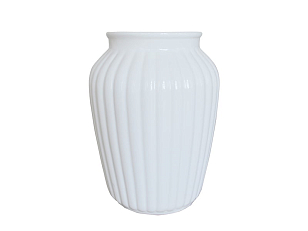 Ваза "Ребристая" Дымов Керамика 2 л Цвет: белый матовый для дачи Ваза "Ребристая" Дымов Керамика 2 л Цвет: белый матовый, товары для загородного дома