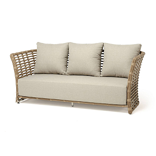 Диван 4SIS Валенсия 3-местный Цвет: соломенный для дачи Диван 4SIS Валенсия 3-местный Цвет: соломенный, садовая мебель