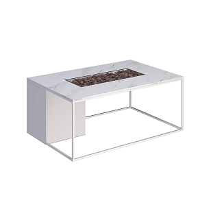 Стол-камин Kaminex Лаки Белый для сада и загородного дома Стол-камин Kaminex Лаки Белый, уличное оборудование