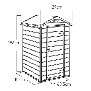 Пластиковый сарай Keter Manor 4x3 бежевый для сада и загородного дома Пластиковый сарай Keter Manor 4x3 бежевый, уличное оборудование