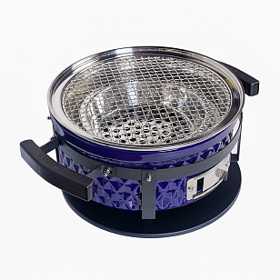 Настольный керамический гриль Diamond Egg Tabletop Grill Цвет: синий для приготовления пищи Настольный керамический гриль Diamond Egg Tabletop Grill Цвет: синий для сада