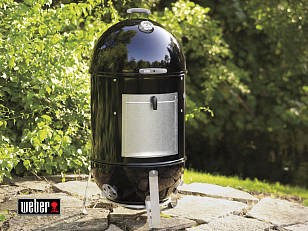 Угольный гриль - коптильня Weber Smokey Mountain Cooker, 57 см, черный для приготовления пищи Угольный гриль - коптильня Weber Smokey Mountain Cooker, 57 см, черный для сада