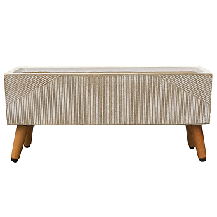 Кашпо Idealist Lite Урбан напольное прямоугольное с подставкой 65 Цвет: бежевый для сада и загородного дома Кашпо Idealist Lite Урбан напольное прямоугольное с подставкой 65 Цвет: бежевый, уличное оборудование