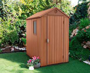 Пластиковый сарай Keter Darwin 4х6 коричневый для сада и загородного дома Пластиковый сарай Keter Darwin 4х6 коричневый, уличное оборудование