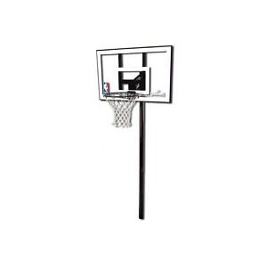 Баскетбольная стойка Spalding 44 " Silver In-Ground стационарная поликарбонат для отдыха за городом Баскетбольная стойка Spalding 44 " Silver In-Ground стационарная поликарбонат для хобби и пикника