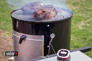 Угольный гриль - коптильня Weber Smokey Mountain Cooker, 57 см, черный для приготовления пищи Угольный гриль - коптильня Weber Smokey Mountain Cooker, 57 см, черный для сада