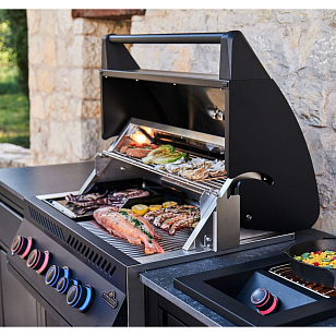 Встраиваемый газовый гриль Napoleon BIG-32 черный для приготовления пищи Встраиваемый газовый гриль Napoleon BIG-32 черный для сада