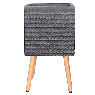 Кашпо Idealist Lite Таун Куб напольное с подставкой 37 Цвет: черный для сада и загородного дома Кашпо Idealist Lite Таун Куб напольное с подставкой 37 Цвет: черный, уличное оборудование