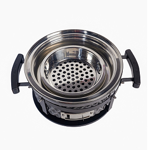 Настольный керамический гриль Diamond Egg Tabletop Grill Цвет: серый для приготовления пищи Настольный керамический гриль Diamond Egg Tabletop Grill Цвет: серый для сада