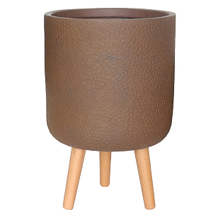 Кашпо Idealist Lite Урбан настольное круглое с подставкой D24 Цвет: кофе для сада и загородного дома Кашпо Idealist Lite Урбан настольное круглое с подставкой D24 Цвет: кофе, уличное оборудование