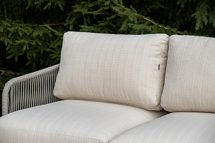 Лаунж-зона 4SIS Альбано 5-местная, 5-местная плетеная из роупа (веревки), каркас алюминиевый светло-серый, роуп серый меланж для дачи Лаунж-зона 4SIS Альбано 5-местная, 5-местная плетеная из роупа (веревки), каркас алюминиевый светло-серый, роуп серый меланж, садовая мебель