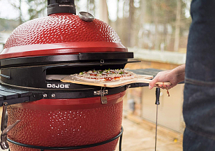 керамический угольный гриль kamado big joe iii red для приготовления пищи Керамический угольный гриль Kamado Big Joe III Red