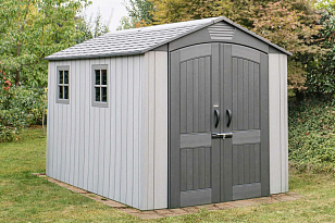 Пластиковый сарай Lifetime WoodLook 7 х 12 для сада и загородного дома Пластиковый сарай Lifetime WoodLook 7 х 12, уличное оборудование