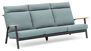 Диван трехместный с подушками Brafritid Malmo антрацит, мята для дачи Диван трехместный с подушками Brafritid Malmo антрацит, мята, садовая мебель