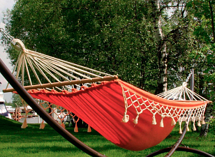 Гамак одноместный Lite Tango оранжевый (без каркаса) для отдыха за городом Гамак одноместный Lite Tango оранжевый (без каркаса) для хобби и пикника