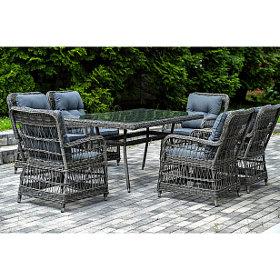 Обеденная группа 4SIS Цесена Цвет: графит для дачи Обеденная группа 4SIS Цесена Цвет: графит, садовая мебель