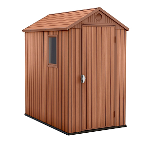 Пластиковый сарай Keter Darwin 4х6 коричневый для сада и загородного дома Пластиковый сарай Keter Darwin 4х6 коричневый, уличное оборудование