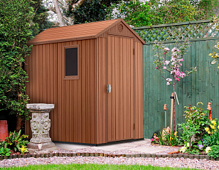 Пластиковый сарай Keter Darwin 4х6 коричневый для сада и загородного дома Пластиковый сарай Keter Darwin 4х6 коричневый, уличное оборудование