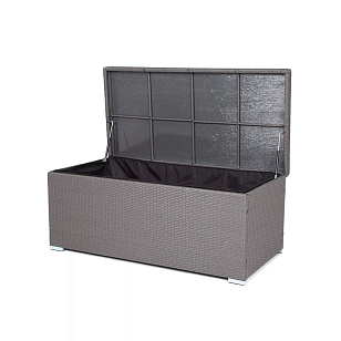 Плетёный сундук для хранения 4SIS Порту Цвет: графит для дачи Плетёный сундук для хранения 4SIS Порту Цвет: графит, садовая мебель