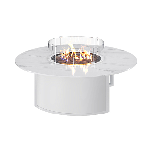 Стол-камин Kaminex Бромо Белый для сада и загородного дома Стол-камин Kaminex Бромо Белый, уличное оборудование