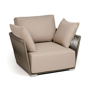 Лаунж-зона 4SIS Форли 4-местная, каркас светло-серый, роуп серо-коричневый для дачи Лаунж-зона 4SIS Форли 4-местная, каркас светло-серый, роуп серо-коричневый, садовая мебель