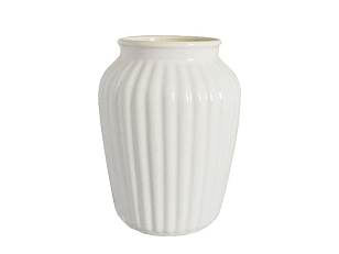 Ваза "Ребристая" Дымов Керамика 2 л Цвет: белый для дачи Ваза "Ребристая" Дымов Керамика 2 л Цвет: белый, товары для загородного дома