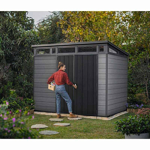 Пластиковый сарай Keter Cortina 9х7 серый для сада и загородного дома Пластиковый сарай Keter Cortina 9х7 серый, уличное оборудование
