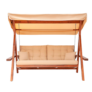 Качели трёхместные Lite Lyon с песочными подушками для дачи Качели трёхместные Lite Lyon с песочными подушками, садовая мебель