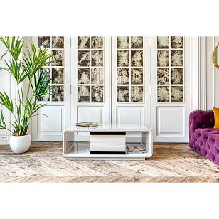 Столик-тумба журнальный Paoli Velvet Цвет: серый беж для дачи Столик-тумба журнальный Paoli Velvet Цвет: серый беж, товары для загородного дома