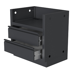 Тумба-основание гриля Bull Bison c 2-мя выдвижными ящиками Черная для приготовления пищи Тумба-основание гриля Bull Bison c 2-мя выдвижными ящиками Черная для сада