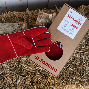 Перчатки жаростойкие St.Tomato красные