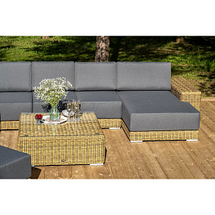 Лаунж-зона трансформирующаяся 4SIS Капри, цвет соломенный для дачи Лаунж-зона трансформирующаяся 4SIS Капри, цвет соломенный, садовая мебель