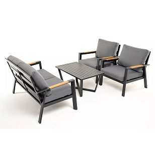 Лаунж-зона 4SIS Орхидея 4-местная, цвет темно-серый для дачи Лаунж-зона 4SIS Орхидея 4-местная, цвет темно-серый, садовая мебель