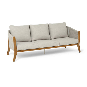 Диван 4SIS Сидней 3-местный, каркас бежевый, роуп бежевый, ткань бежевая для дачи Диван 4SIS Сидней 3-местный, каркас бежевый, роуп бежевый, ткань бежевая, садовая мебель