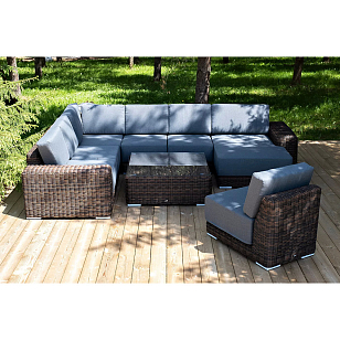 Кушетка 4SIS Капри, цвет коричневый для дачи Кушетка 4SIS Капри, цвет коричневый, садовая мебель